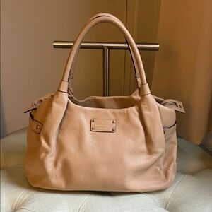 Kate Spade Beige Leather Shoulder Bag